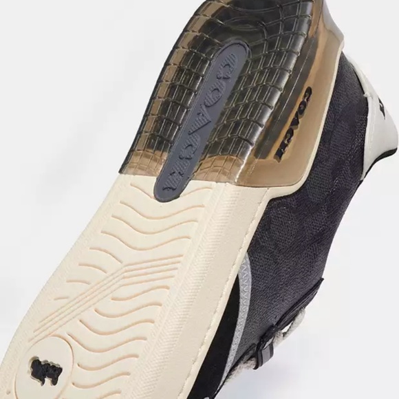 New! Men Coach Citysole Court Black Sneakers - Picture 6 of 6